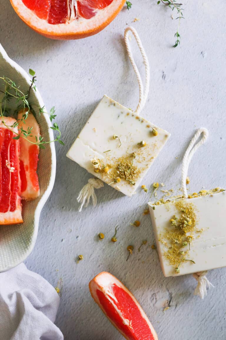 How to Make Soap on a Rope + a Mint-Grapefruit Soap Recipe | Hello Glow