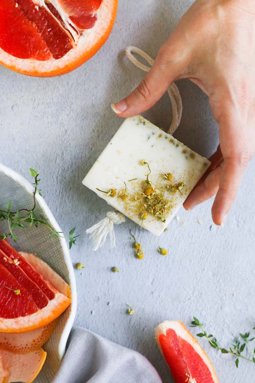 How to Make Soap on a Rope + a Mint-Grapefruit Soap Recipe | Hello Glow