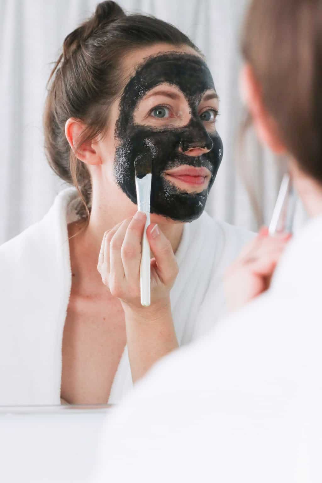 How to apply a charcoal peel off mask - minus the glue!