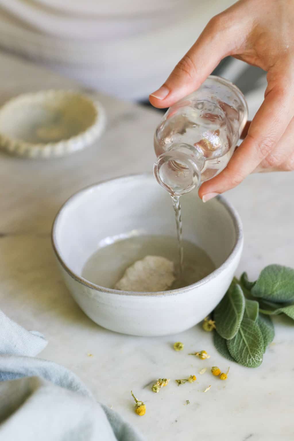 This DIY clay hair mask is chock full of hair helpers like chamomile, neem and castor oil, to soften locks and nourish the scalp