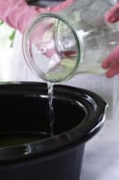 Adding lye water to soap bars