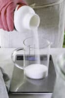 Measuring lye for homemade soap recipe
