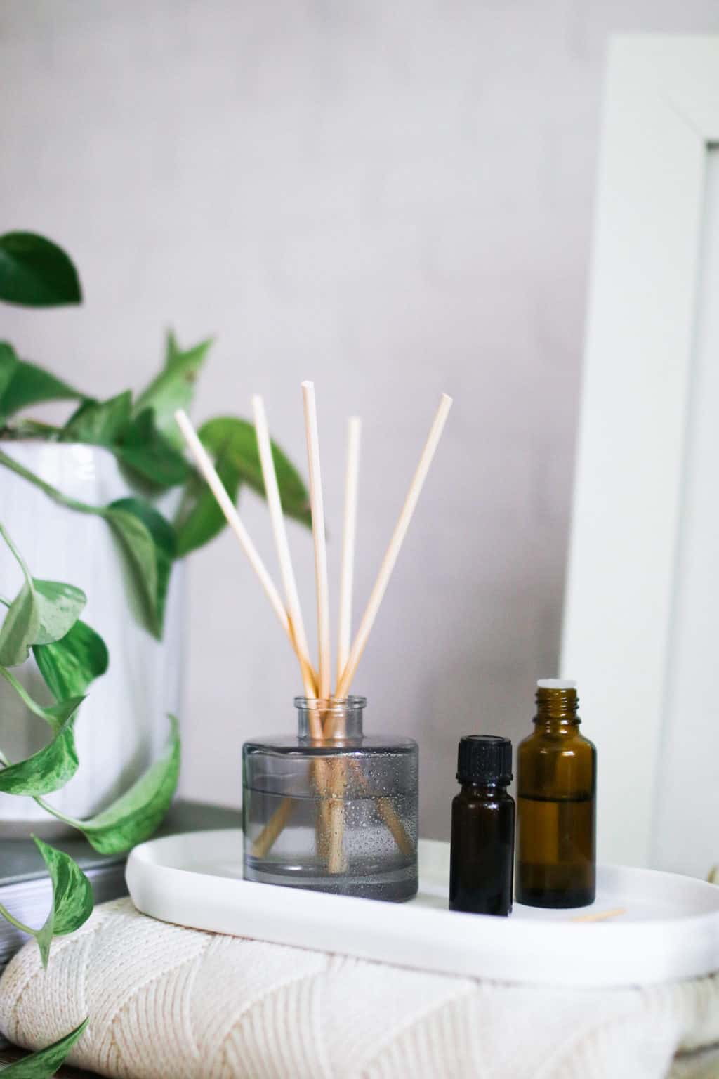 Make DIY Reed Diffusers with 5 Essential Oil Blends - Hello Glow