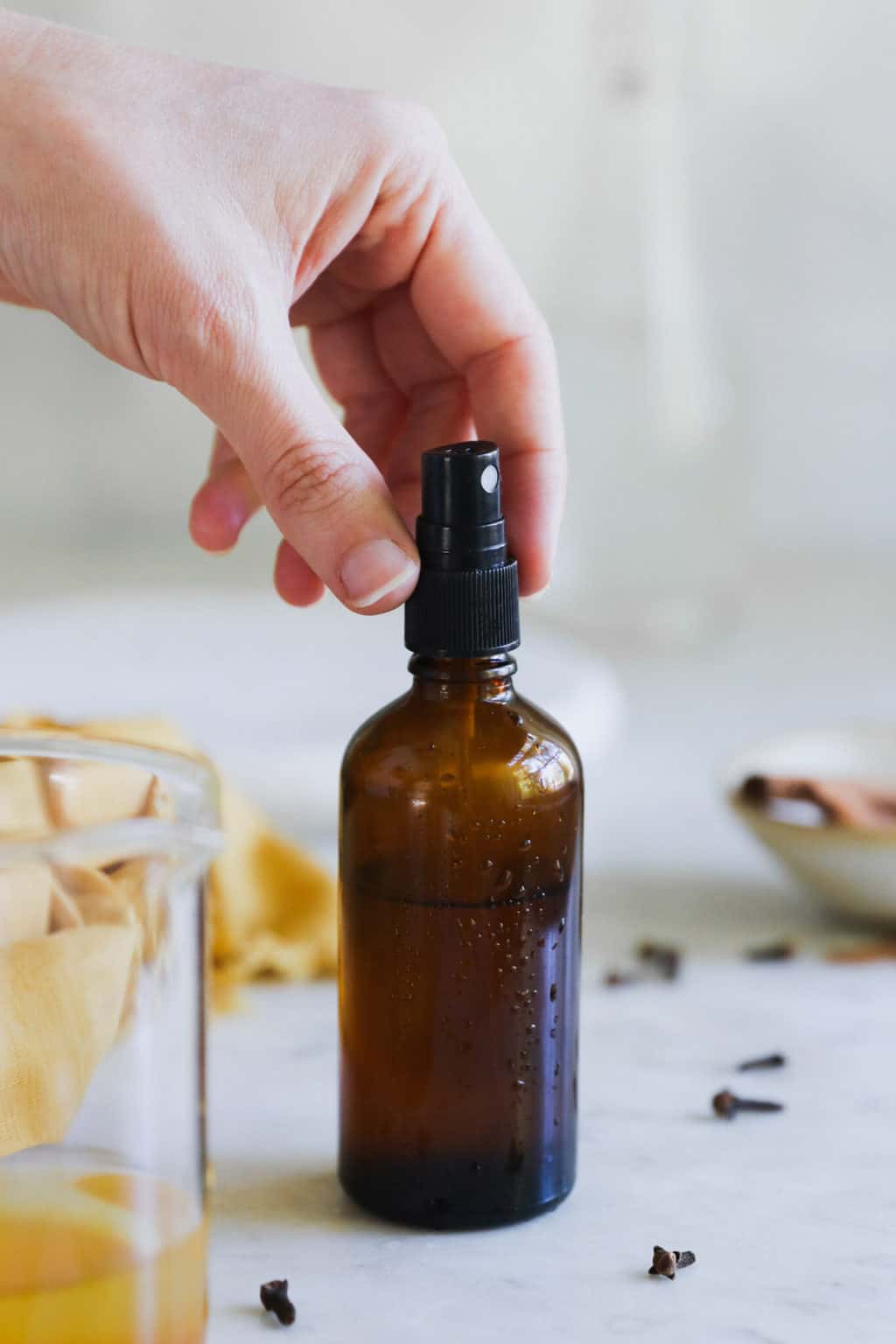 Homemade Minty Clove Mouthwash + Breath Spray Hello Glow