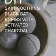 DIY Skin-Soothing Black Bath Bombs with Activated Charcoal