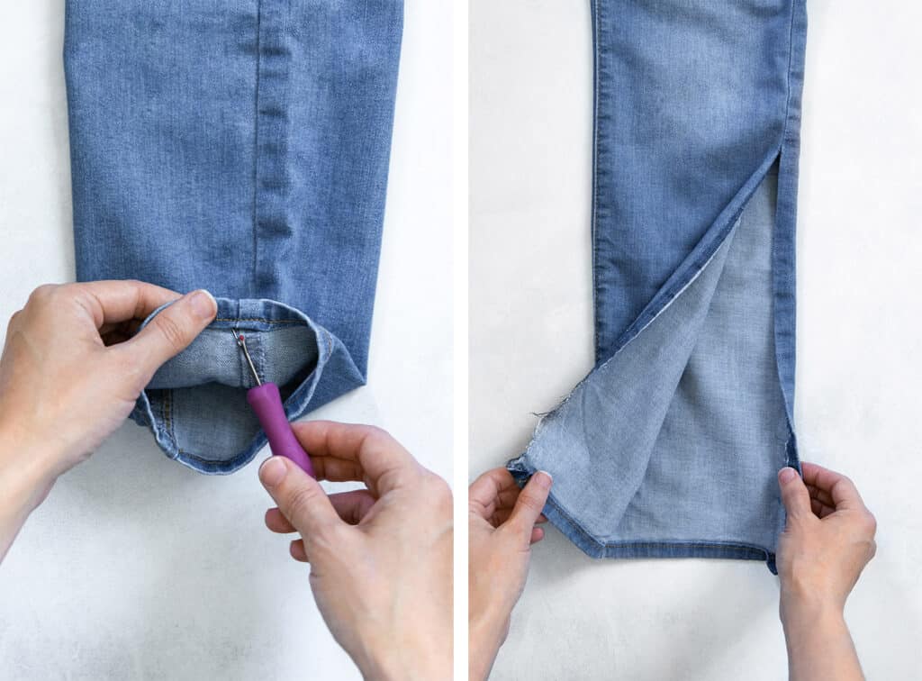 Diy jean bell sales bottoms