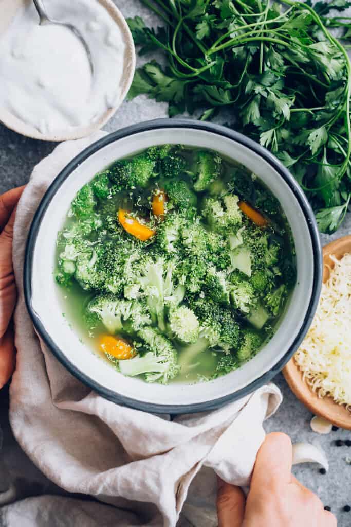 How to make a healthier cream of broccoli soup