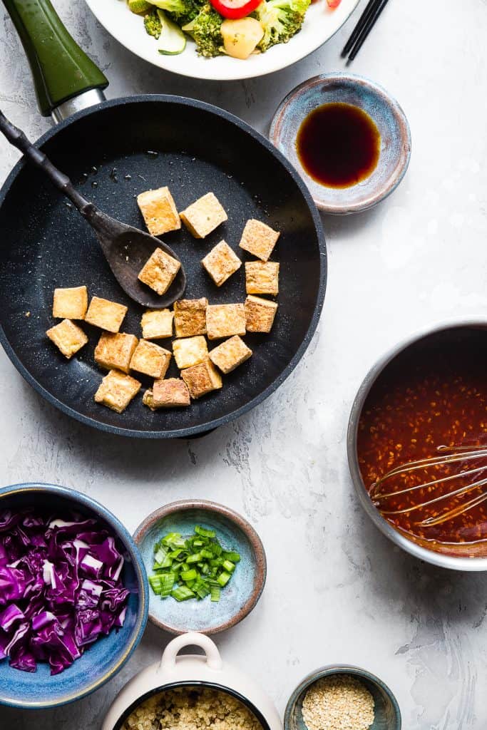 Korean Barbecue Tofu Meal Prep Bowls