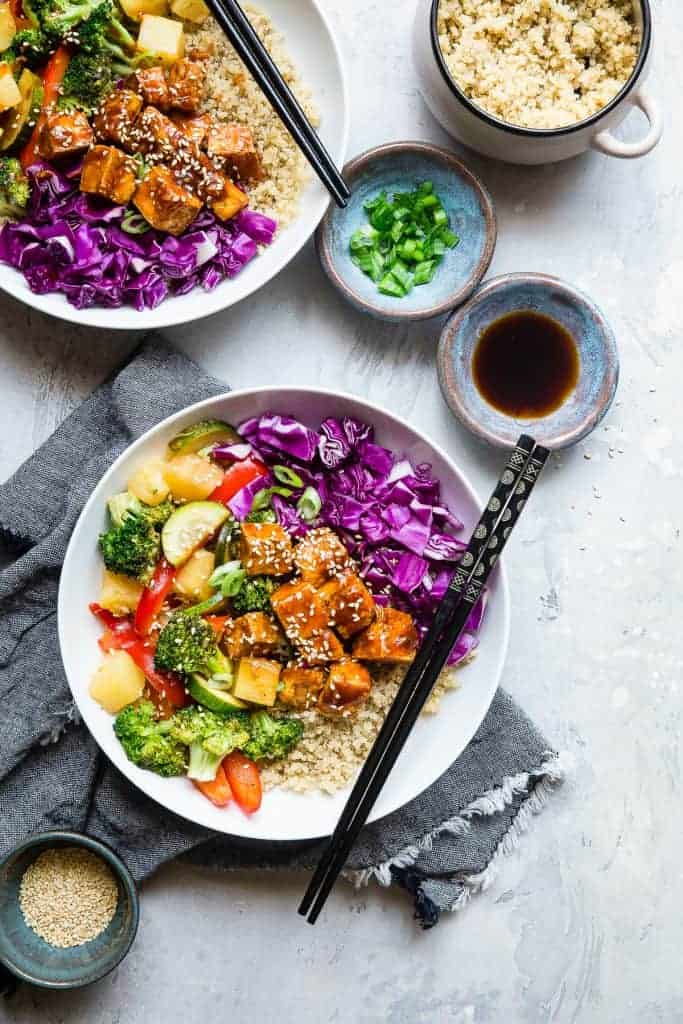 Korean Barbecue Tofu Meal Prep Bowls