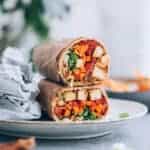 Protein + Veggie Packed Ginger Peanut Tofu Wraps