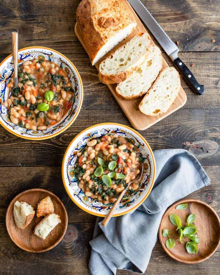 Hearty White Bean Vegetable Soup | Hello Glow