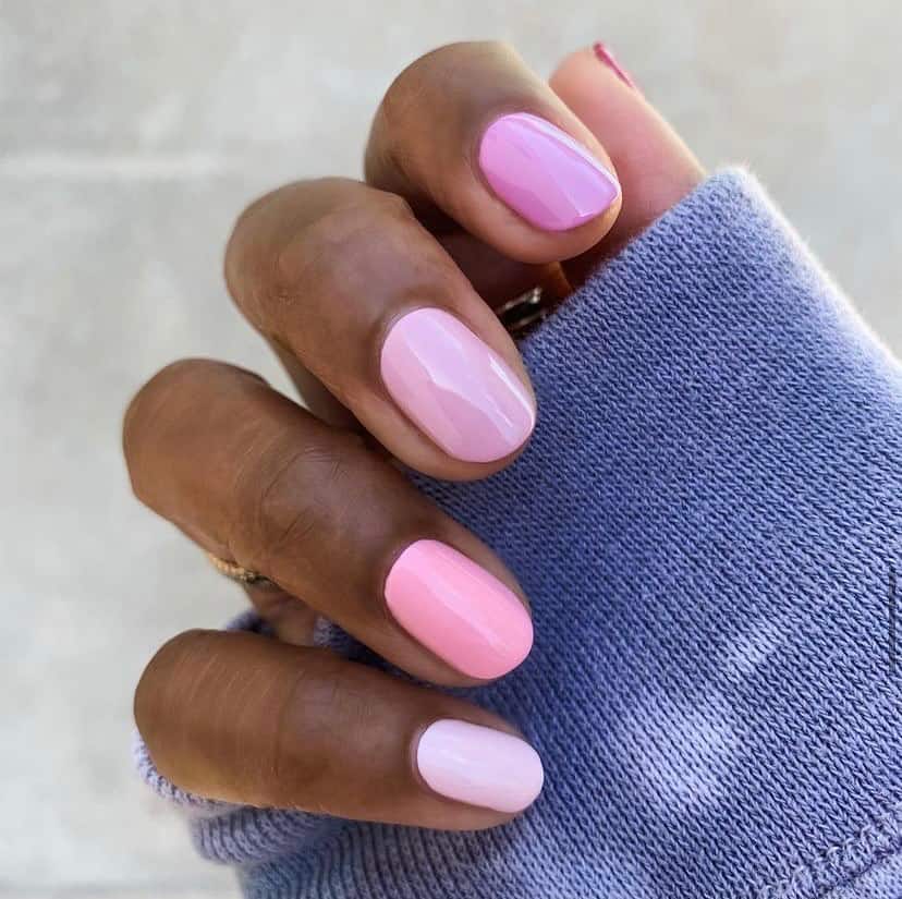 Pink gradient nails from Olive & June