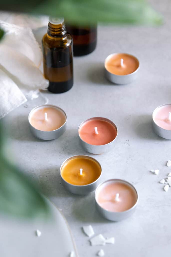 Not just for swanky dinner parties, tea light candles are great way to elevate the everyday. Here's how to make tea light candles at home.