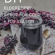 Homemade elderberry syrup