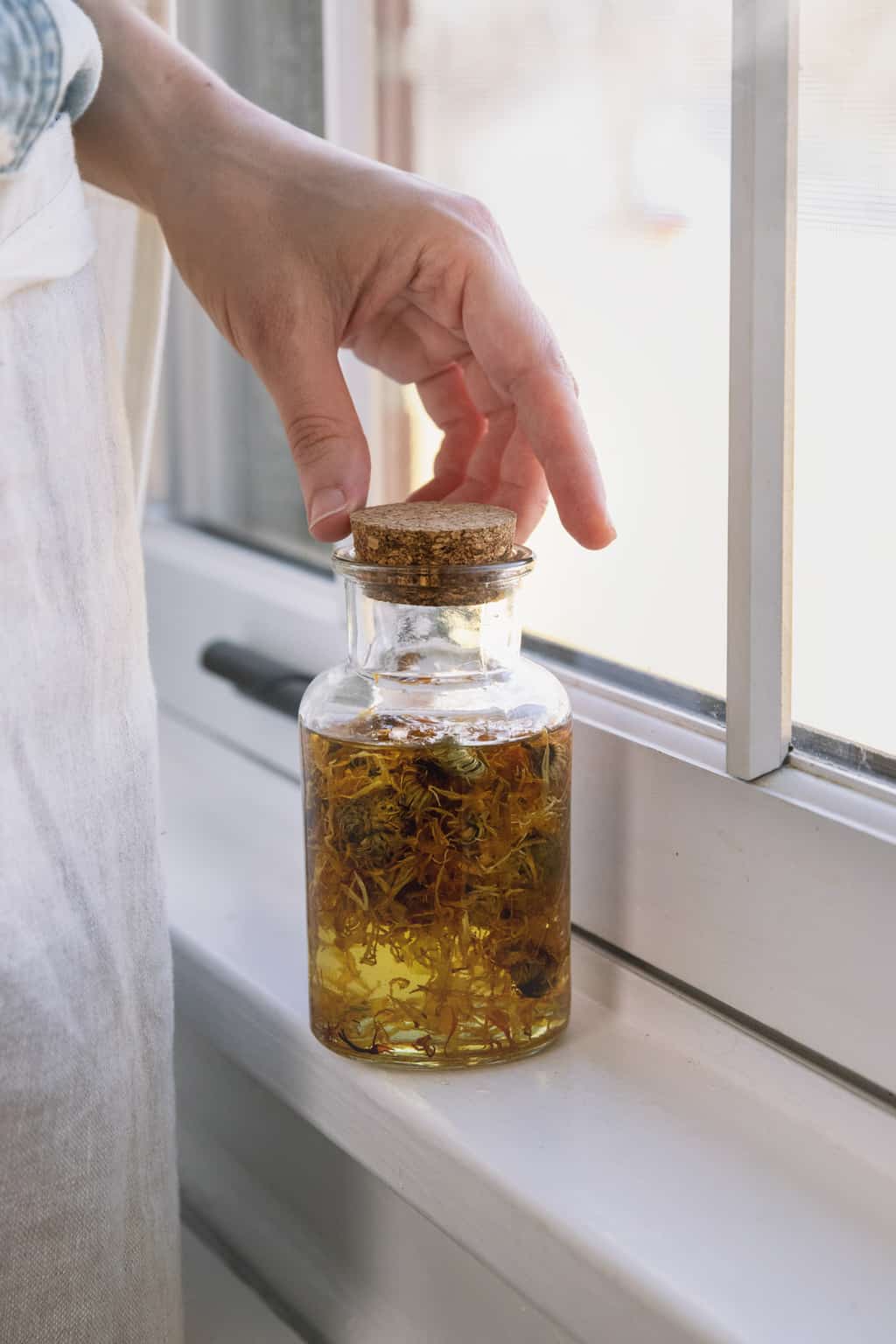 Let infused oil sit for 1-2 weeks before using in herbal salve recipes
