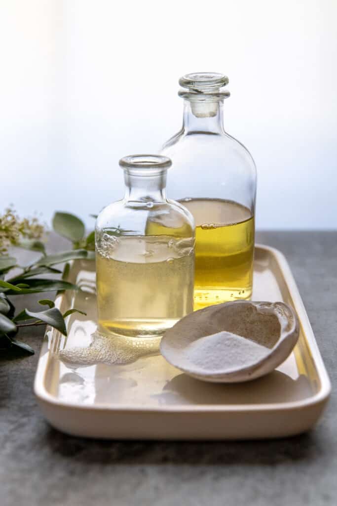 Add essential oils for homemade bubble bath recipes