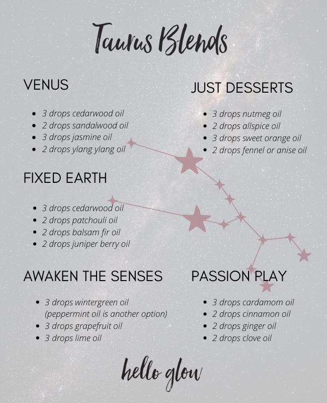 5 Taurus Essential Oils Blends