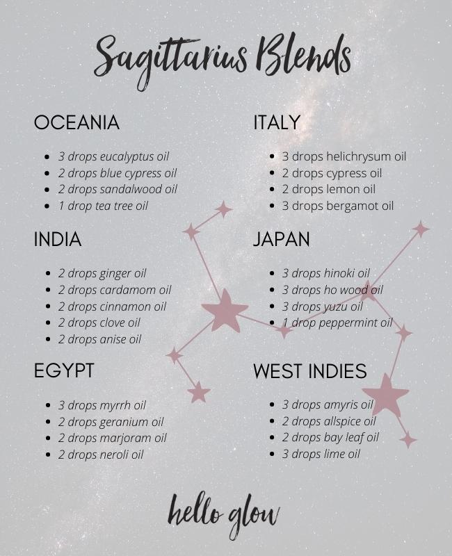 Essential Oils Blends for Sagittarius