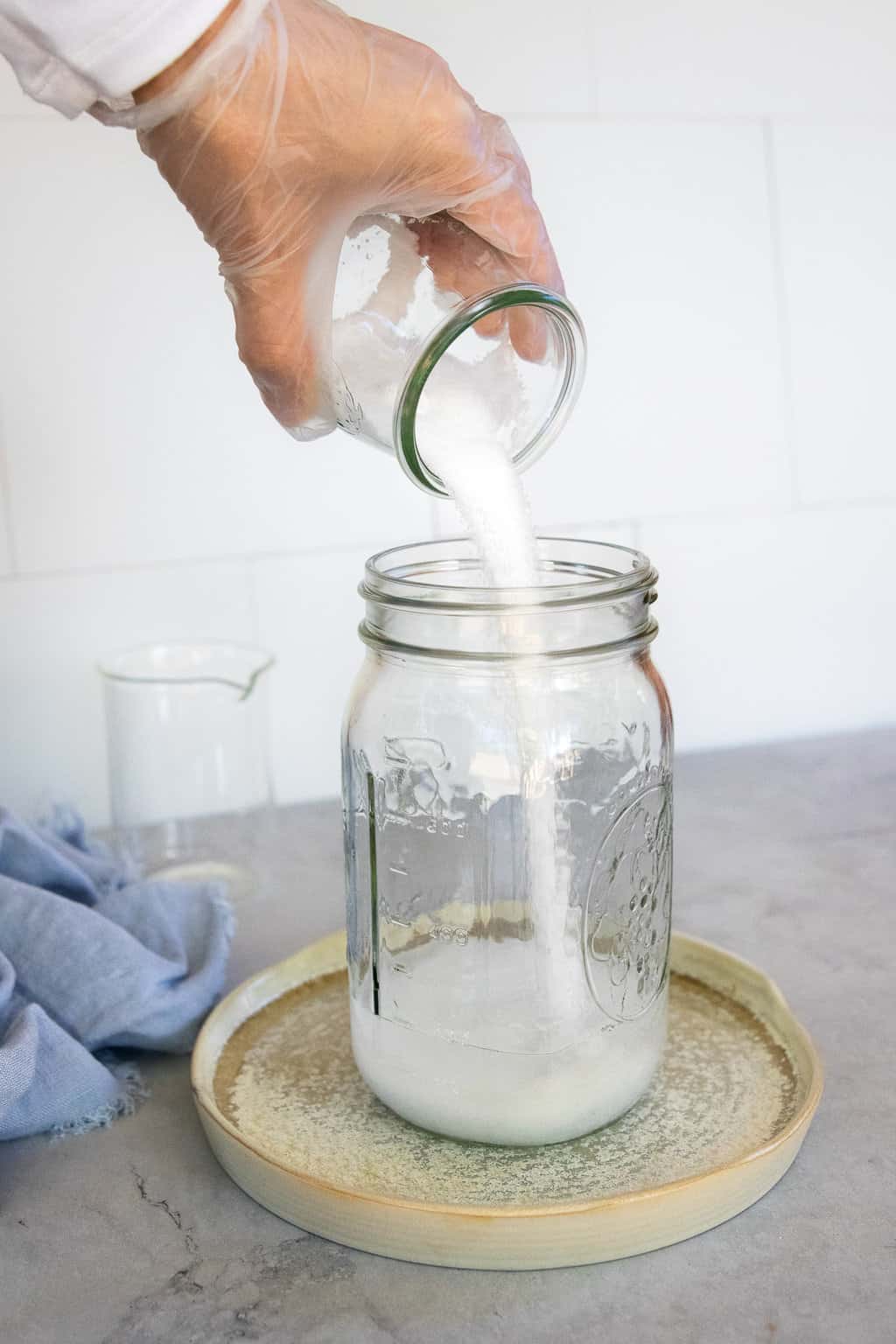 Make lye water for homemade glycerin soap recipe