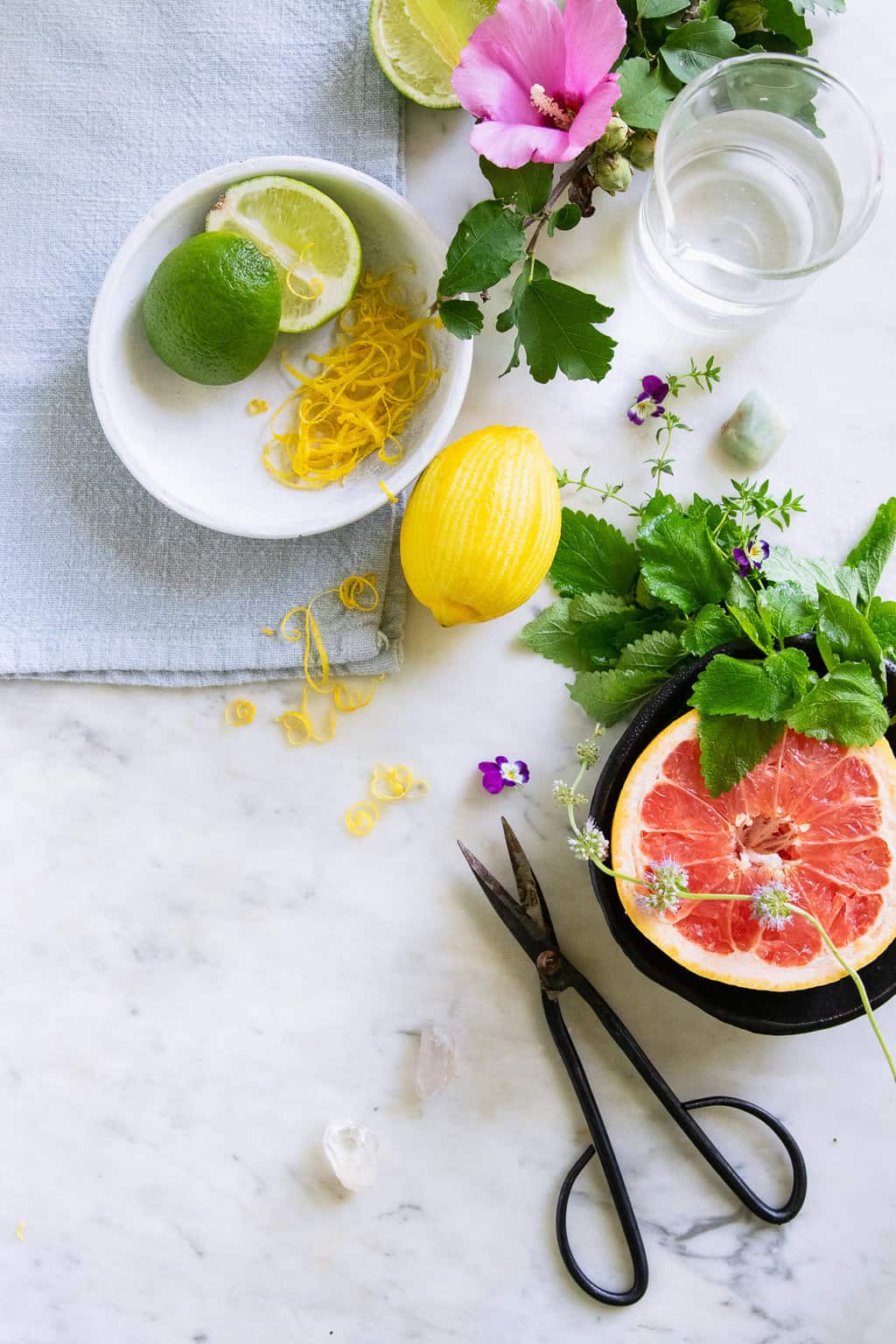 Citrus and herbal ingredients for making Florida Water