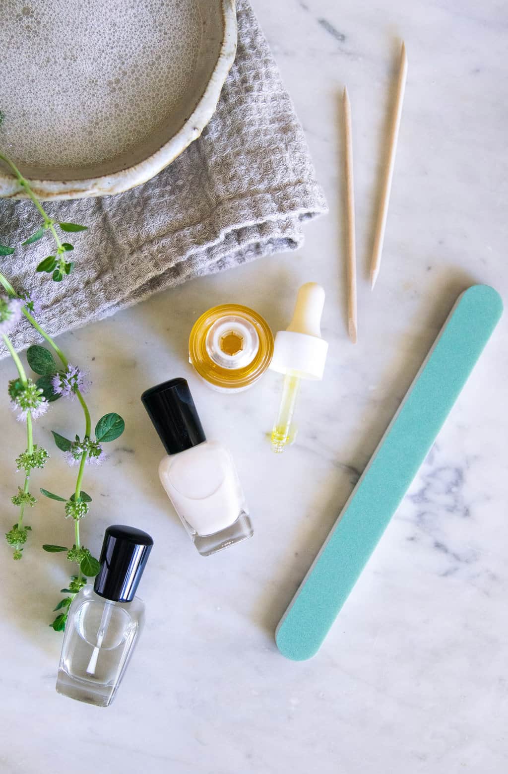 Supplies needed for at home french manicure