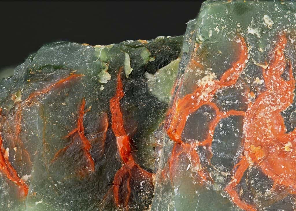 Bloodstone crystals