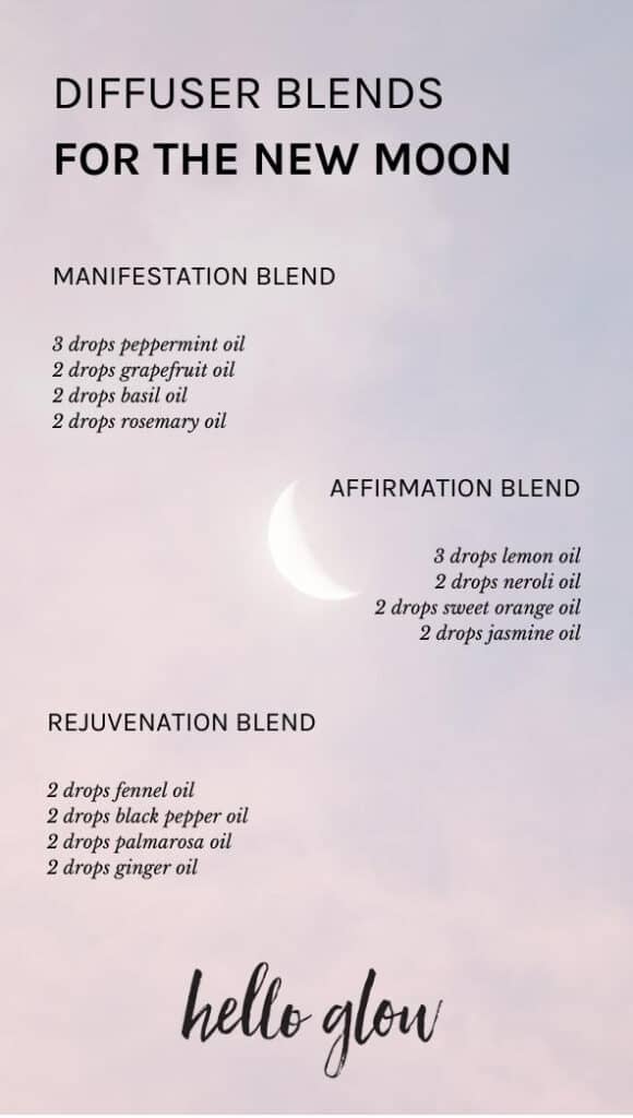 Essential oil blends for new moon