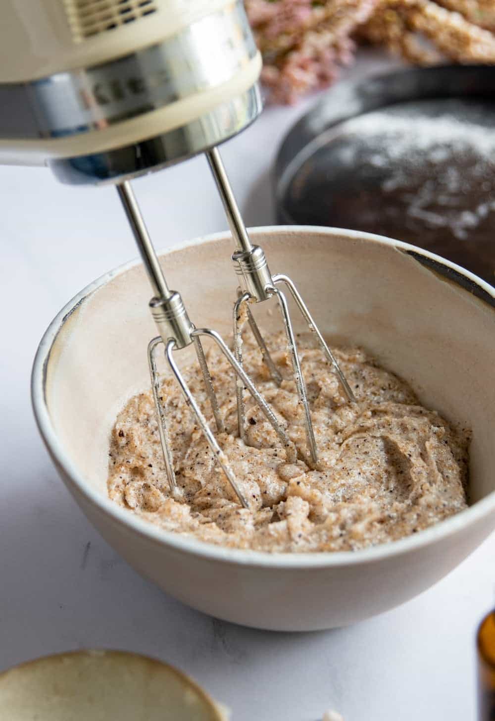 Whipping coconut oil and shea butter into a scrub