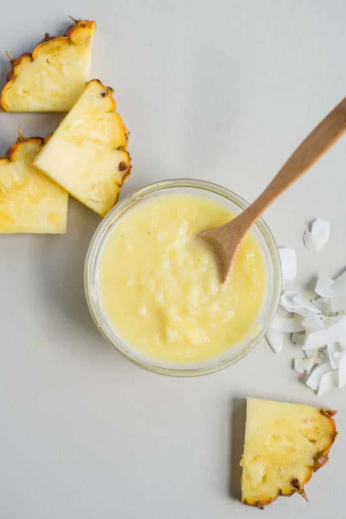 coconut milk face mask with pineapple
