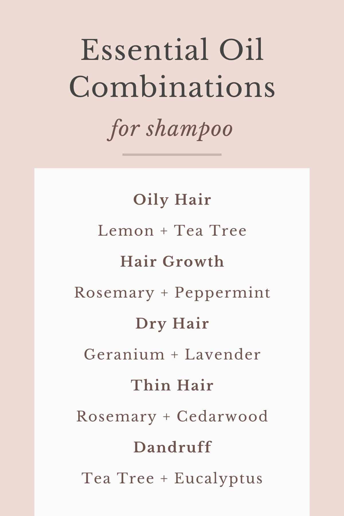 Essential Oil Shampoo Blends