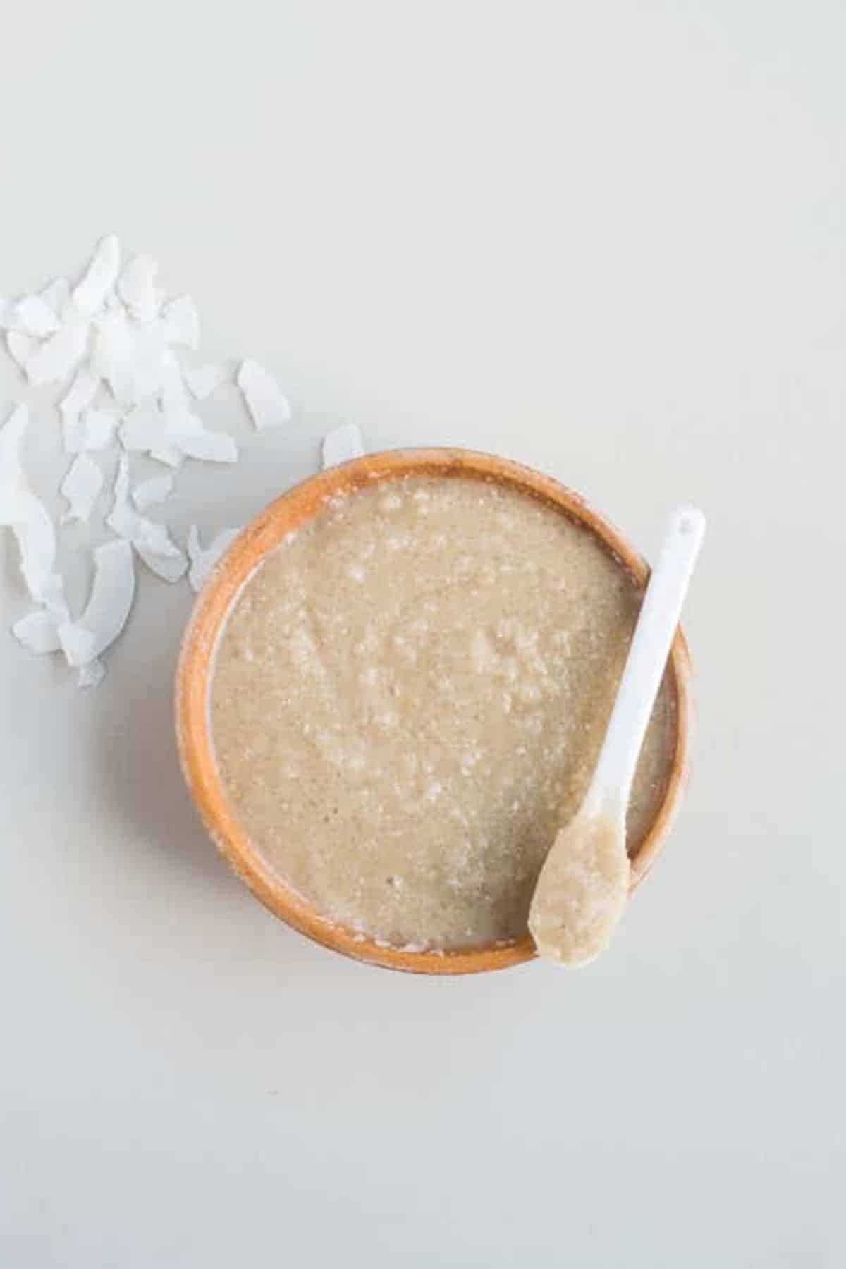 Coconut milk scrub recipe - pre tan scrub