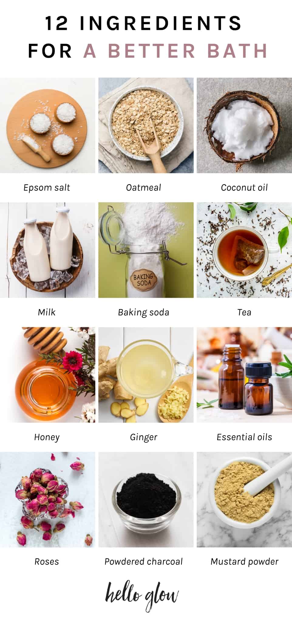 12 Ingredients for a Better Bath