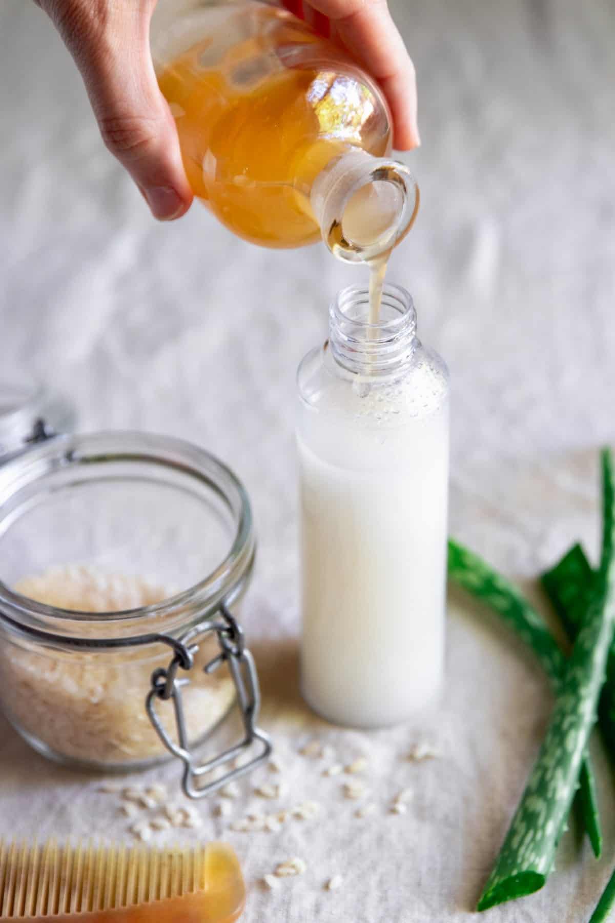 RIce milk cleanser recipe