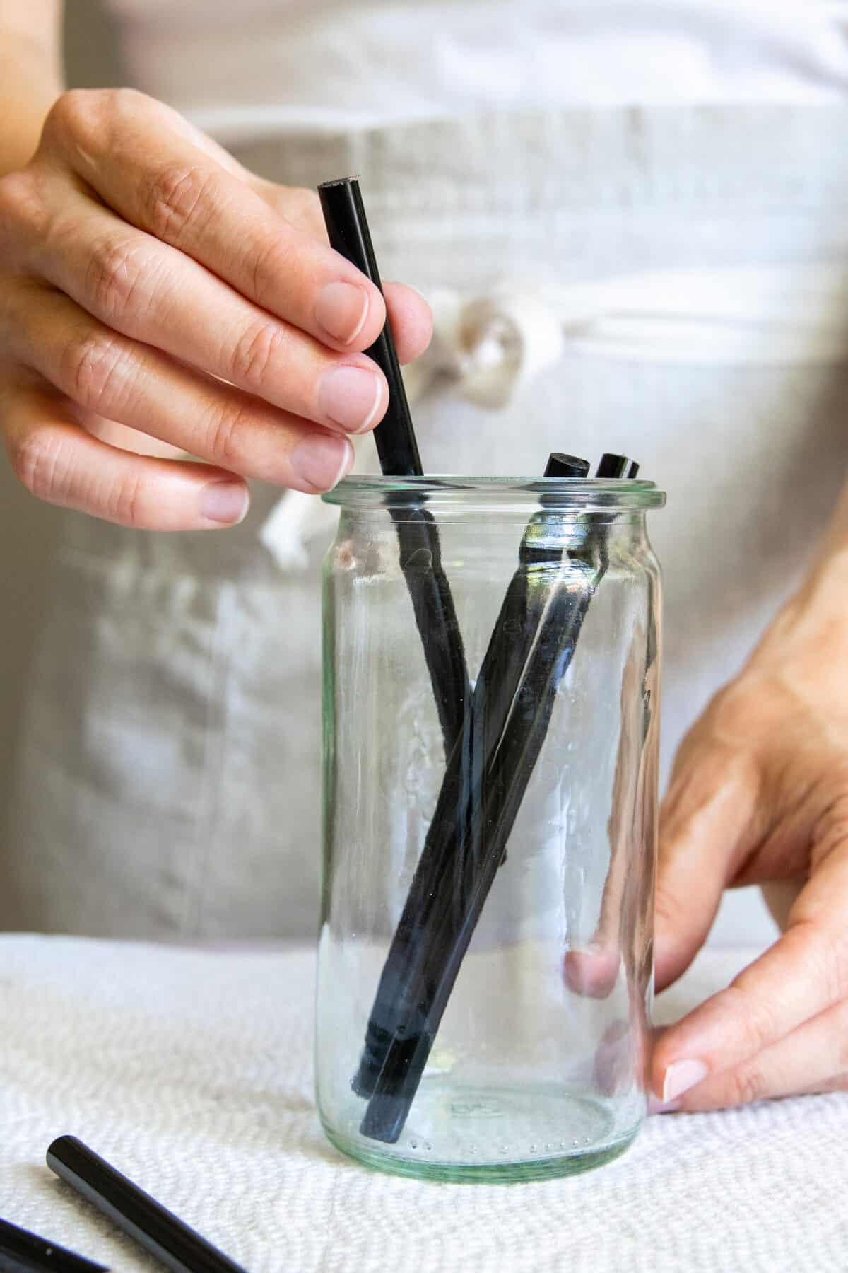 Let eyeliner pencils stand up to harden and dry