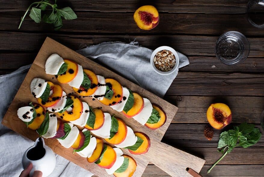 Summer Peach Caprese Salad from Say Yes