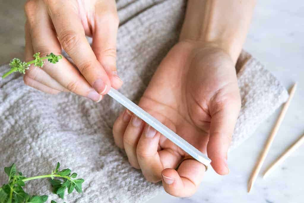 File nails for an at-home manicure