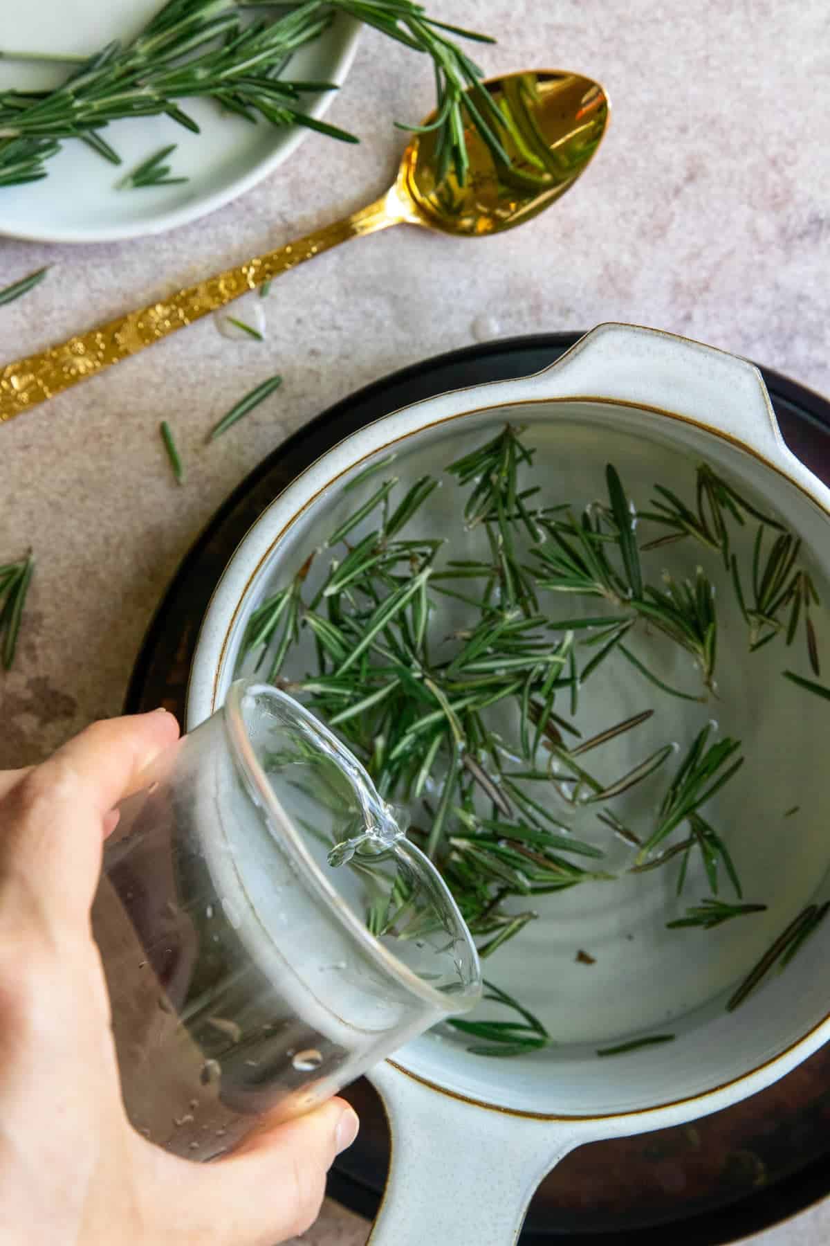 How to make rosemary water for hair growth