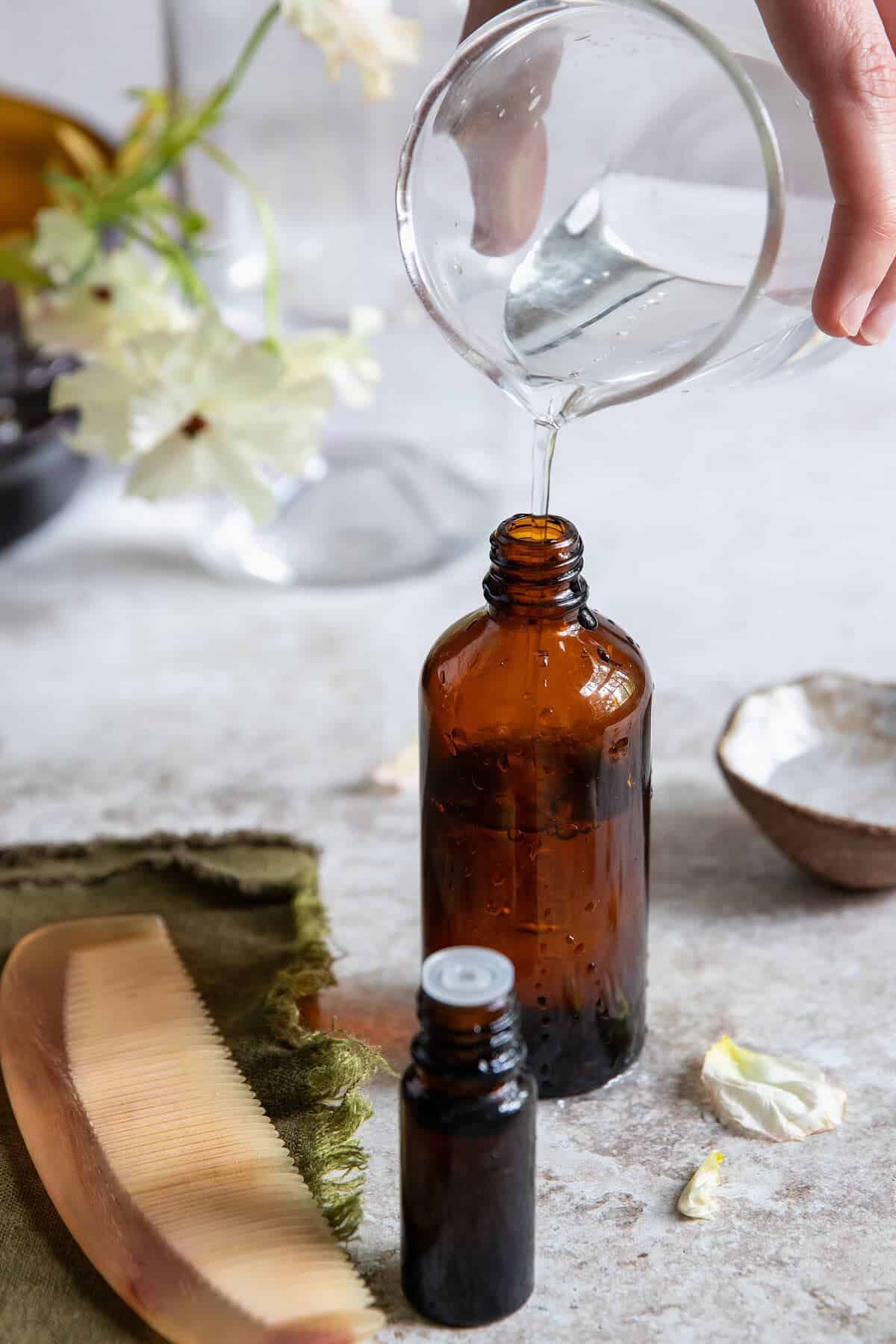 Add Water and Glycerin to hair perfume recipes
