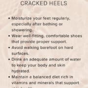 How to prevent cracked heels