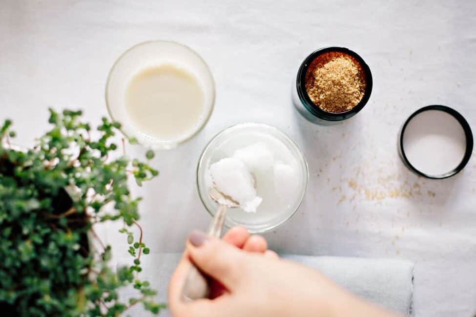 Coconut milk body scrub