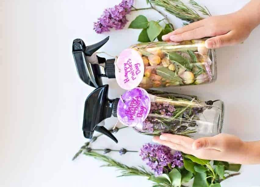 Kid-Made DIY Mother's Day Floral Herb Perfume from Hello, Wonderful