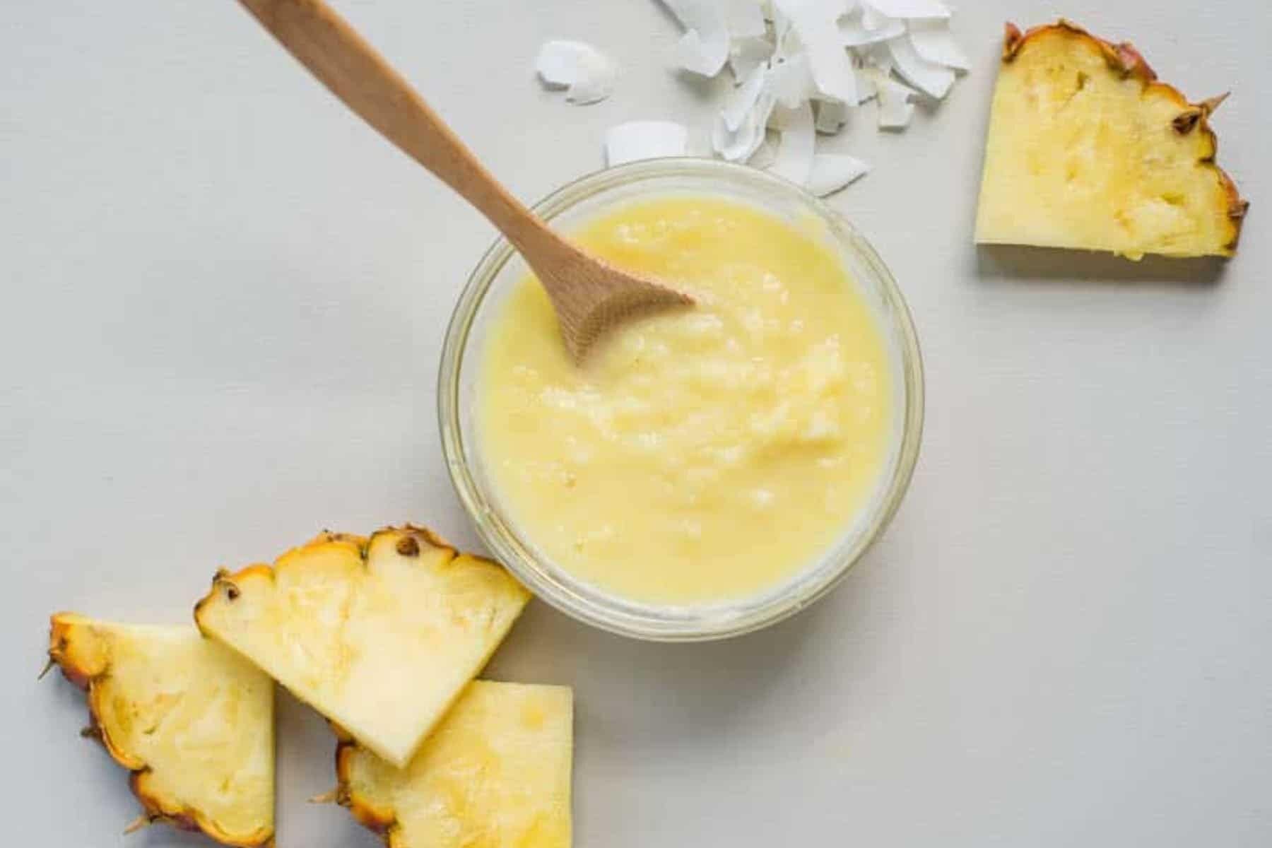coconut milk face mask with pineapple
