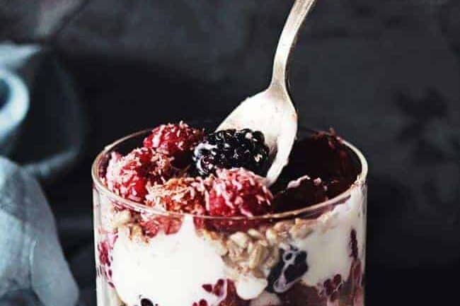 Coconut Yogurt Parfait with Berries by Hello Glow
